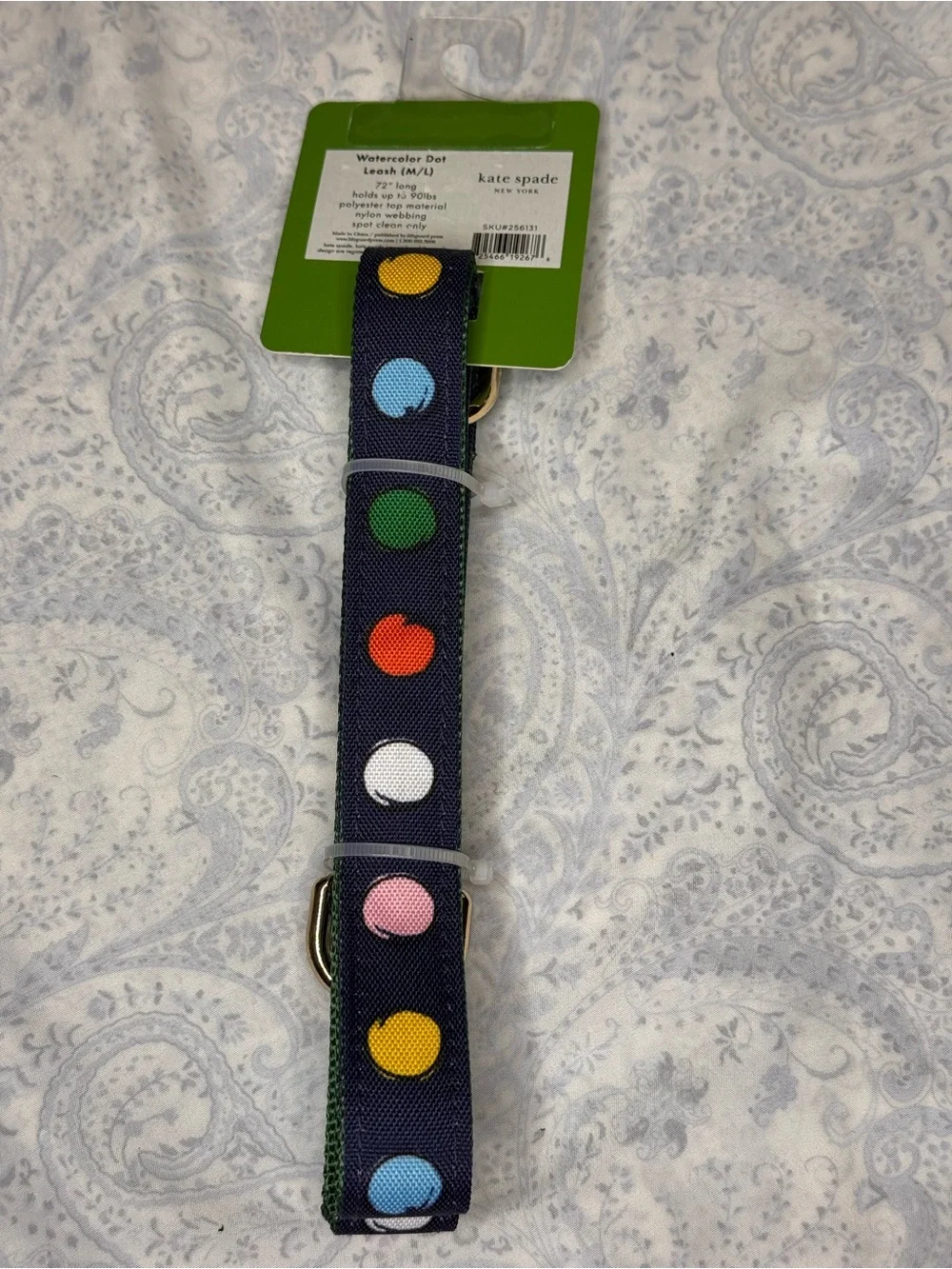 kate spade Navy Polka Dot Pet Leash